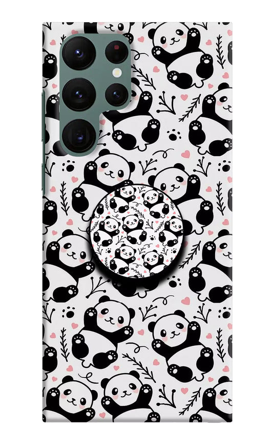 Cute Panda Samsung S22 Ultra Pop Case by Casekaro