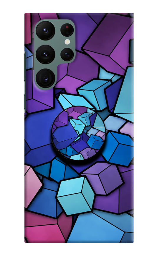 Cubic Abstract Samsung S22 Ultra Pop Case by Casekaro