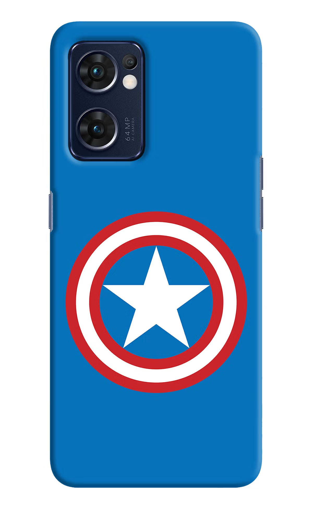 Captain America Logo Oppo Reno7 5G Hard Case Back Cover by Casekaro
