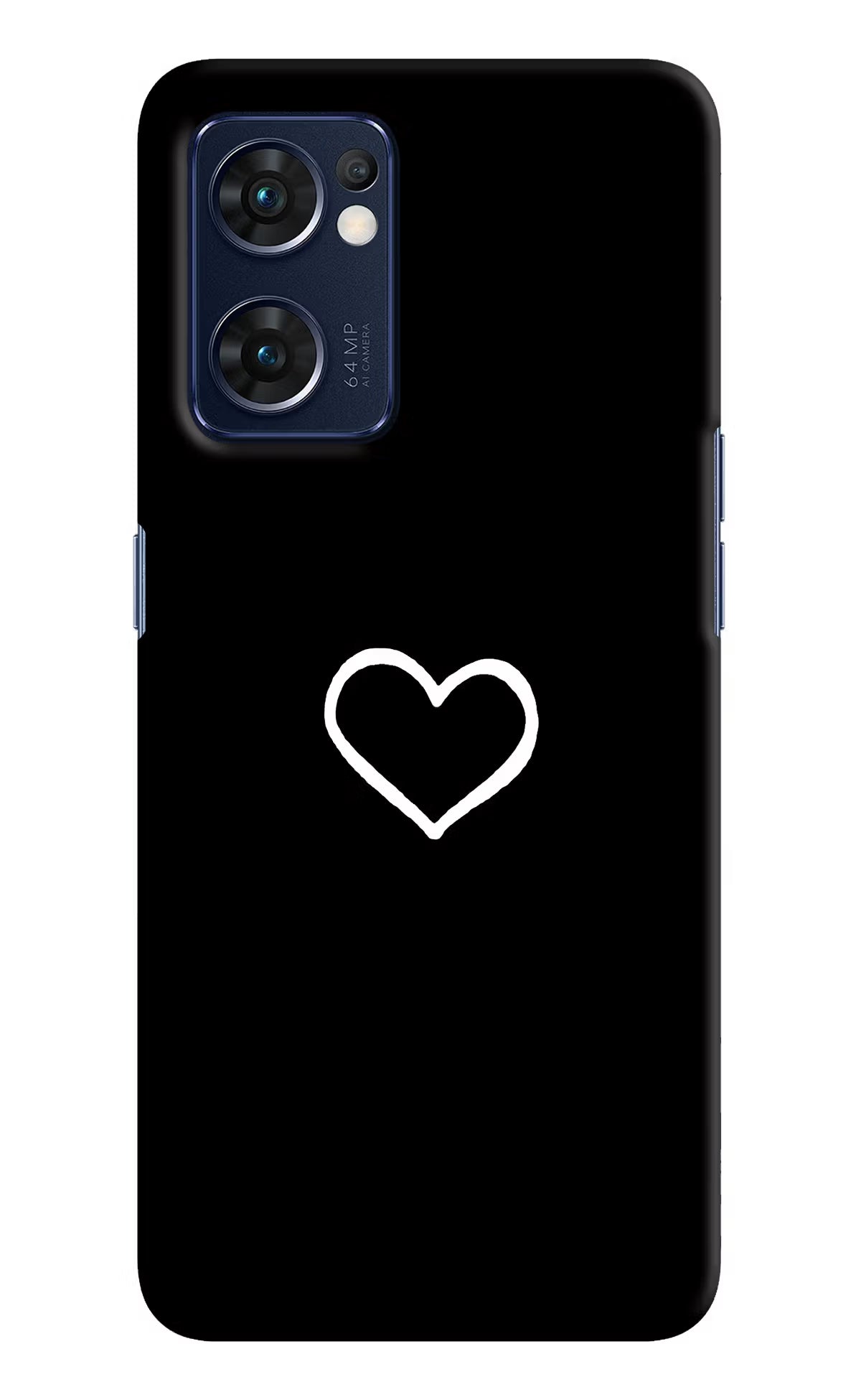 Heart Oppo Reno7 5G Hard Case Back Cover by Casekaro
