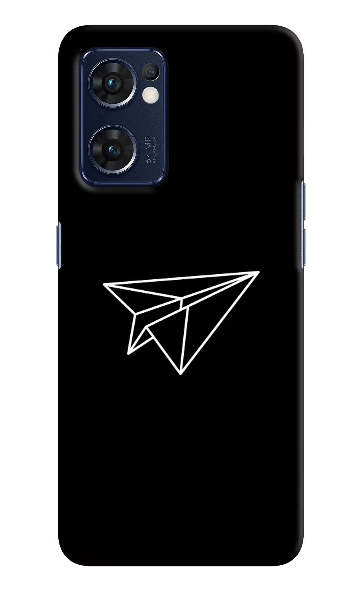 Paper Plane White Oppo Reno7 5G Hard Case Back Cover by Casekaro
