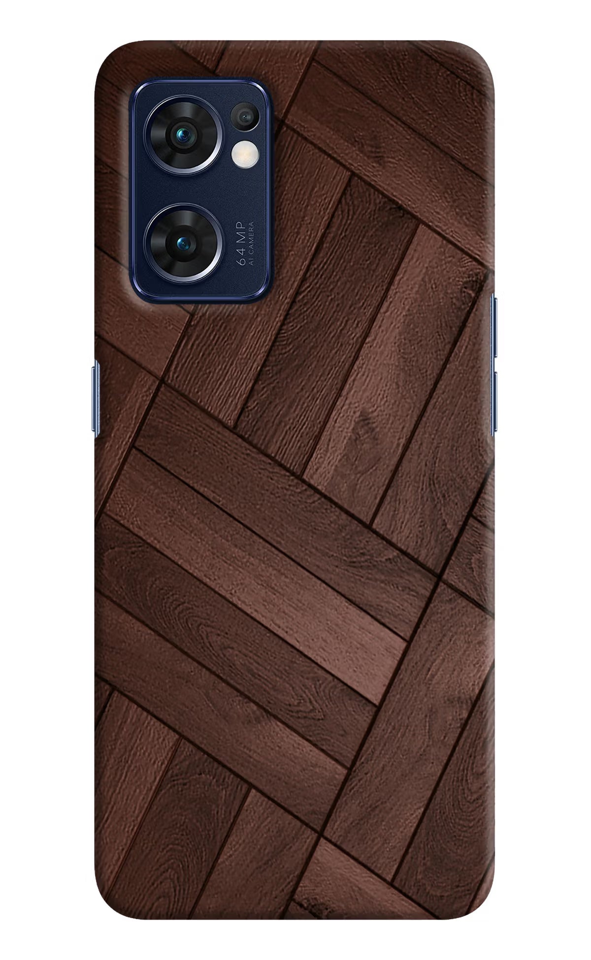 Wooden Texture Design Oppo Reno7 5G Hard Case Back Cover by Casekaro