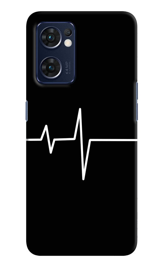 Heart Beats Oppo Reno7 5G Hard Case Back Cover by Casekaro