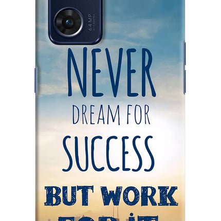 Never Dream For Success But Work For It Oppo Reno7 5G Hard Case Back Cover by Casekaro