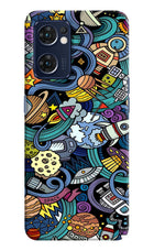 Space Abstract Oppo Reno7 5G Hard Case Back Cover by Casekaro