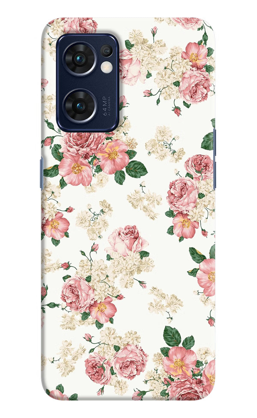 Flowers Oppo Reno7 5G Back Cover, Hard case