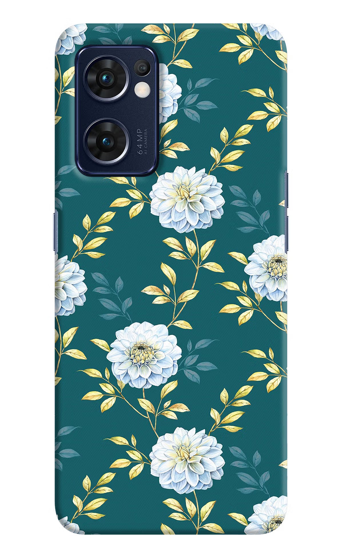 Flowers Oppo Reno7 5G Hard Case Back Cover by Casekaro
