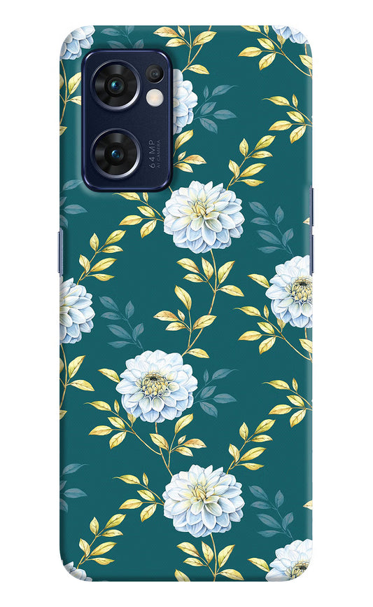 Flowers Oppo Reno7 5G Hard Case Back Cover by Casekaro