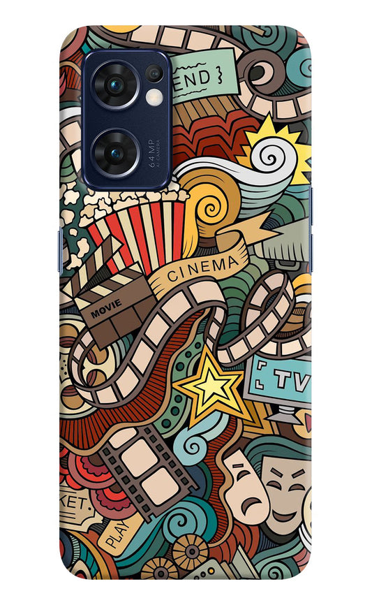 Cinema Abstract Oppo Reno7 5G Hard Case Back Cover by Casekaro