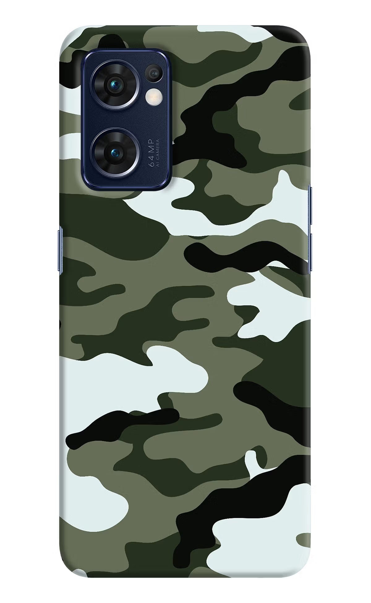Camouflage Oppo Reno7 5G Hard Case Back Cover by Casekaro