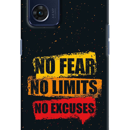 No Fear No Limits No Excuse Oppo Reno7 5G Hard Case Back Cover by Casekaro