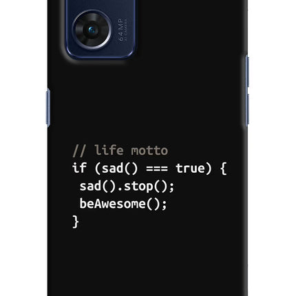 Life Motto Code Oppo Reno7 5G Hard Case Back Cover by Casekaro