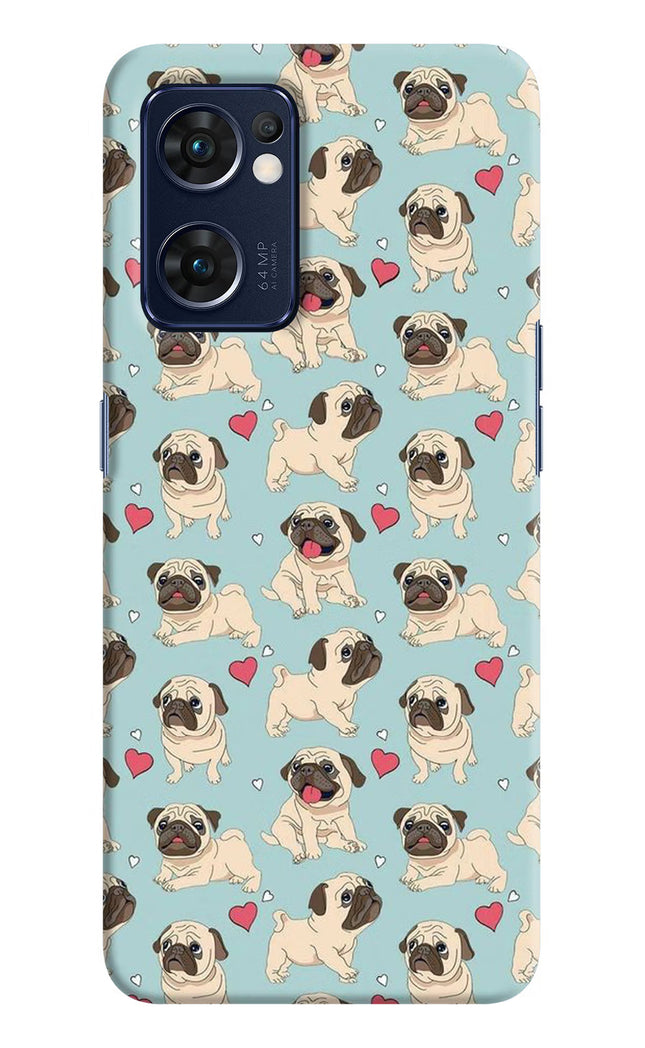 Pug Dog Oppo Reno7 5G Hard Case Back Cover by Casekaro