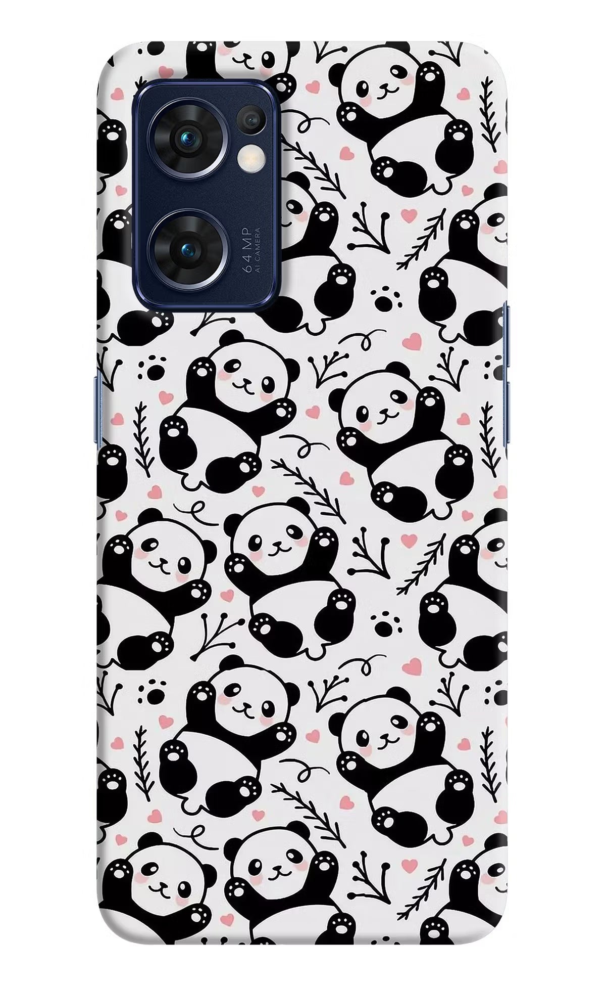 Cute Panda Oppo Reno7 5G Hard Case Back Cover by Casekaro