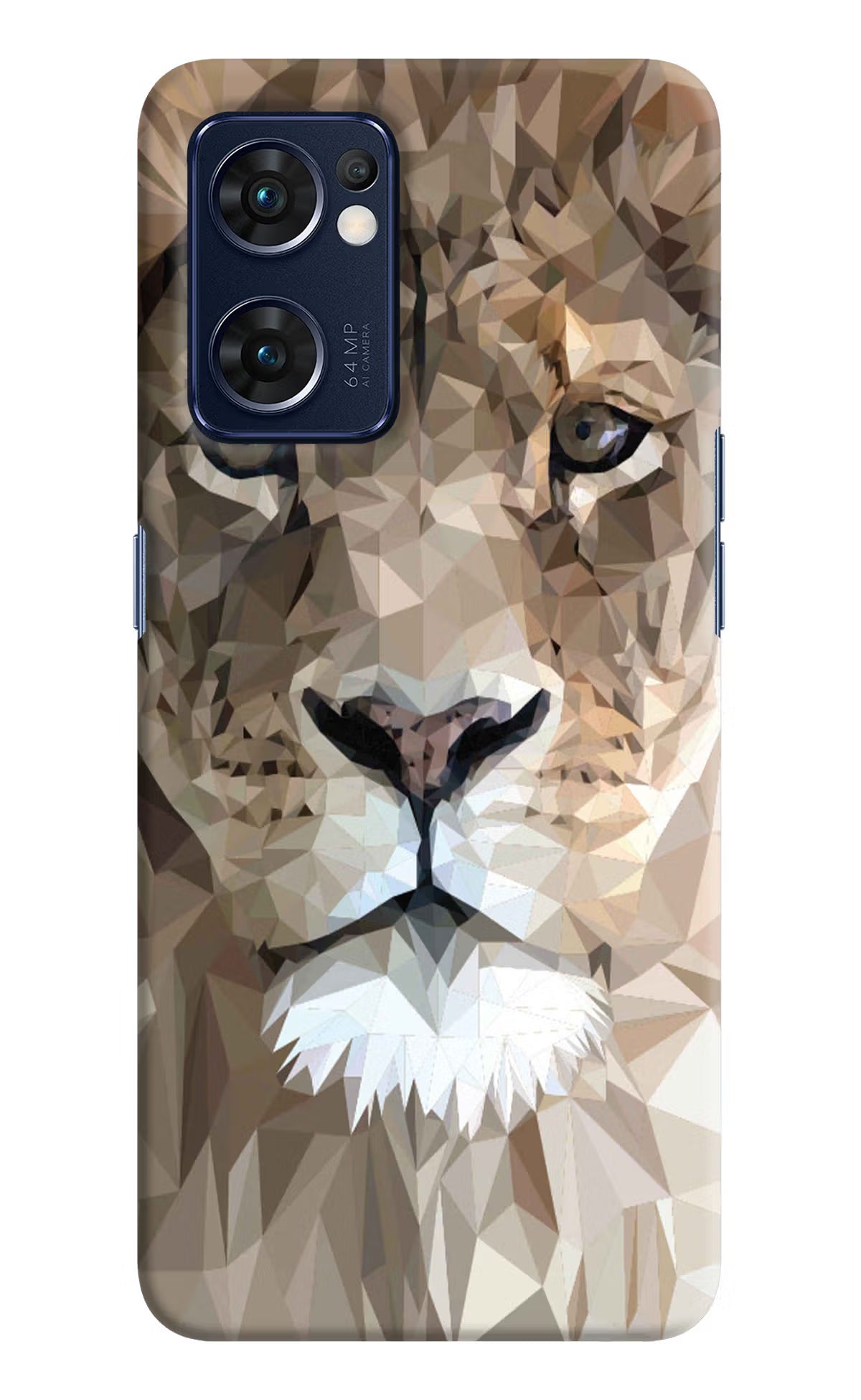 Lion Art Oppo Reno7 5G Hard Case Back Cover by Casekaro
