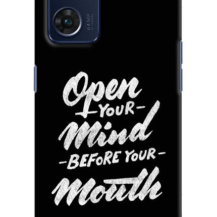 Open Your Mind Before Your Mouth Oppo Reno7 5G Hard Case Back Cover by Casekaro