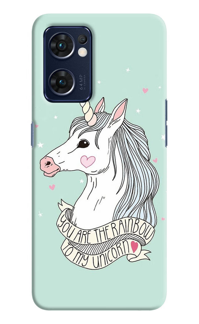 Unicorn Wallpaper Oppo Reno7 5G Hard Case Back Cover by Casekaro