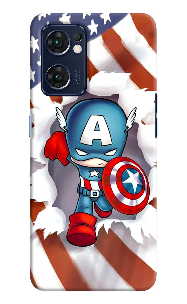 Captain America Oppo Reno7 5G Hard Case Back Cover by Casekaro