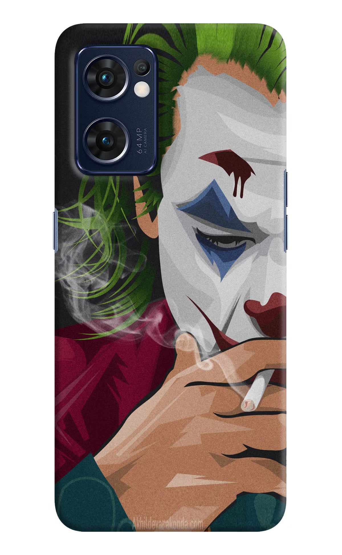 Joker Smoking Oppo Reno7 5G Hard Case Back Cover by Casekaro