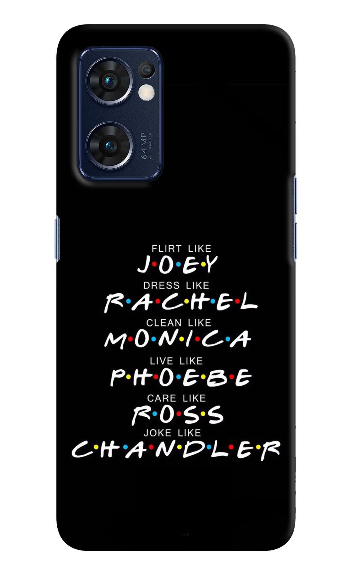 FRIENDS Character Oppo Reno7 5G Hard Case Back Cover by Casekaro