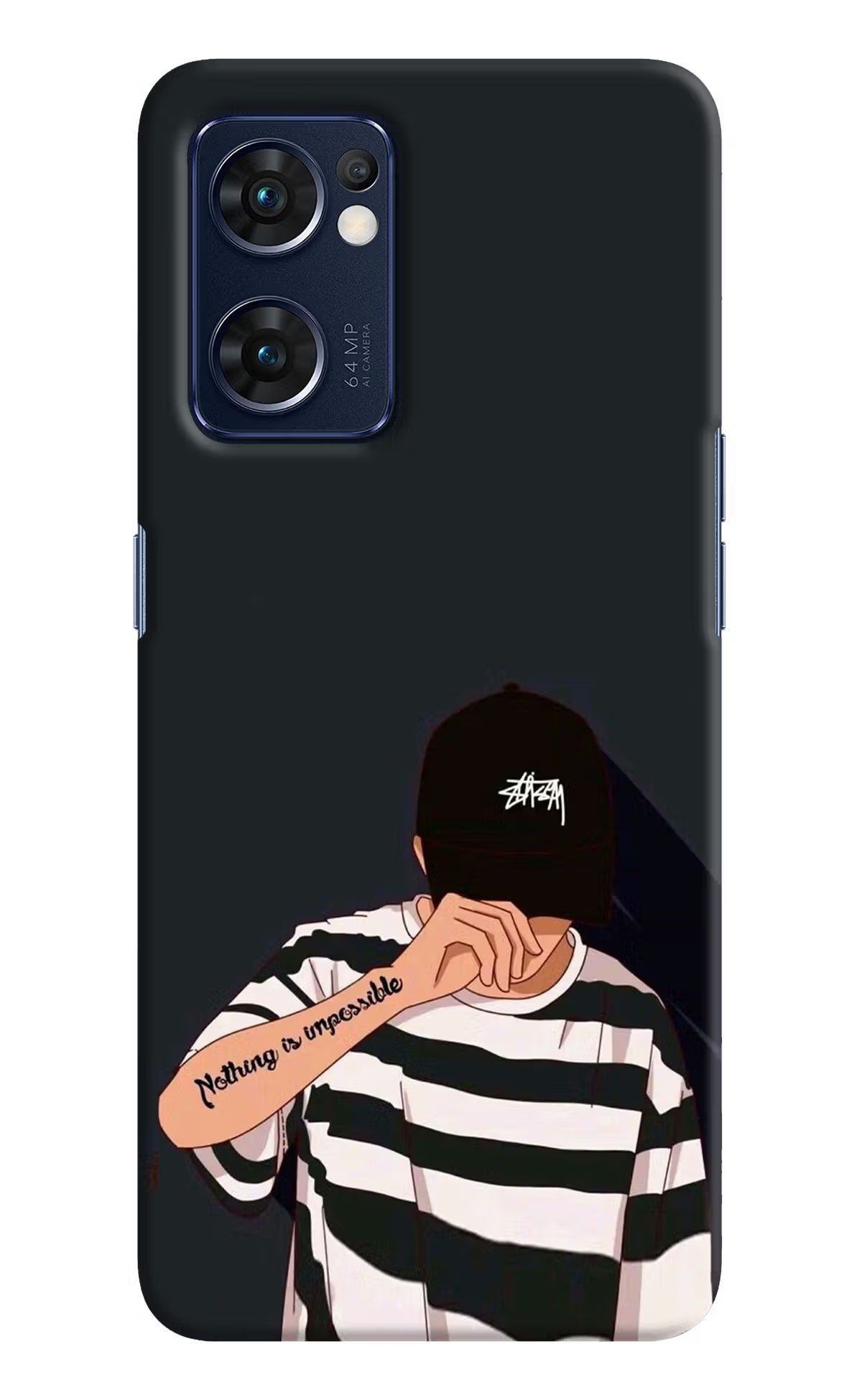 Aesthetic Boy Oppo Reno7 5G Hard Case Back Cover by Casekaro