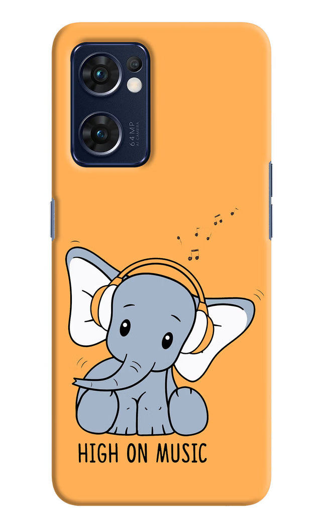 High On Music Oppo Reno7 5G Hard Case Back Cover by Casekaro