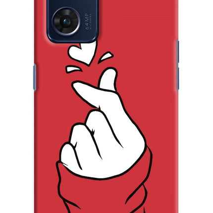 Korean Love Sign Oppo Reno7 5G Hard Case Back Cover by Casekaro