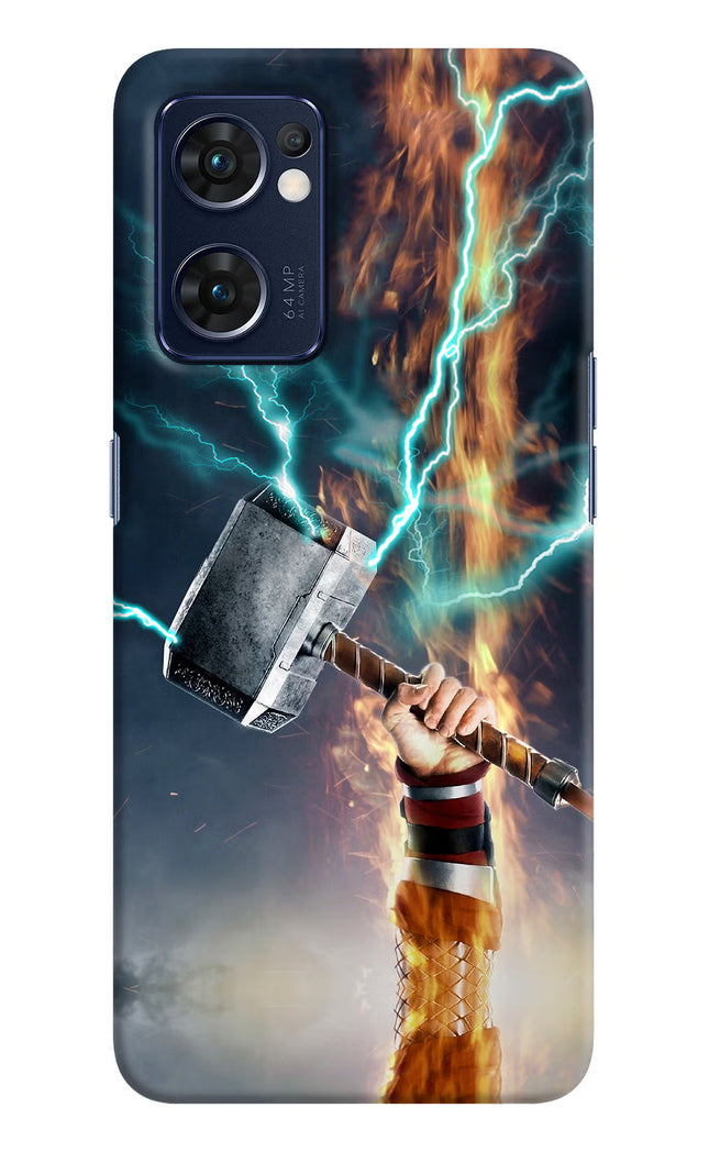 Thor Hammer Mjolnir Oppo Reno7 5G Hard Case Back Cover by Casekaro