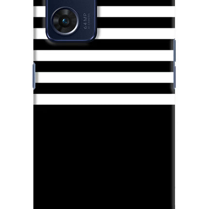 Black and White Print Oppo Reno7 5G Hard Case Back Cover by Casekaro