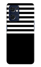 Black and White Print Oppo Reno7 5G Hard Case Back Cover by Casekaro