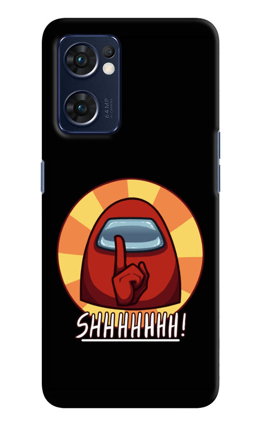 Among Us Shhh! Oppo Reno7 5G Hard Case Back Cover by Casekaro