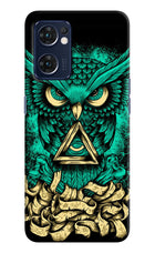 Green Owl Oppo Reno7 5G Hard Case Back Cover by Casekaro