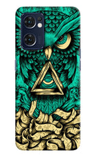 Green Owl Oppo Reno7 5G Hard Case Back Cover by Casekaro