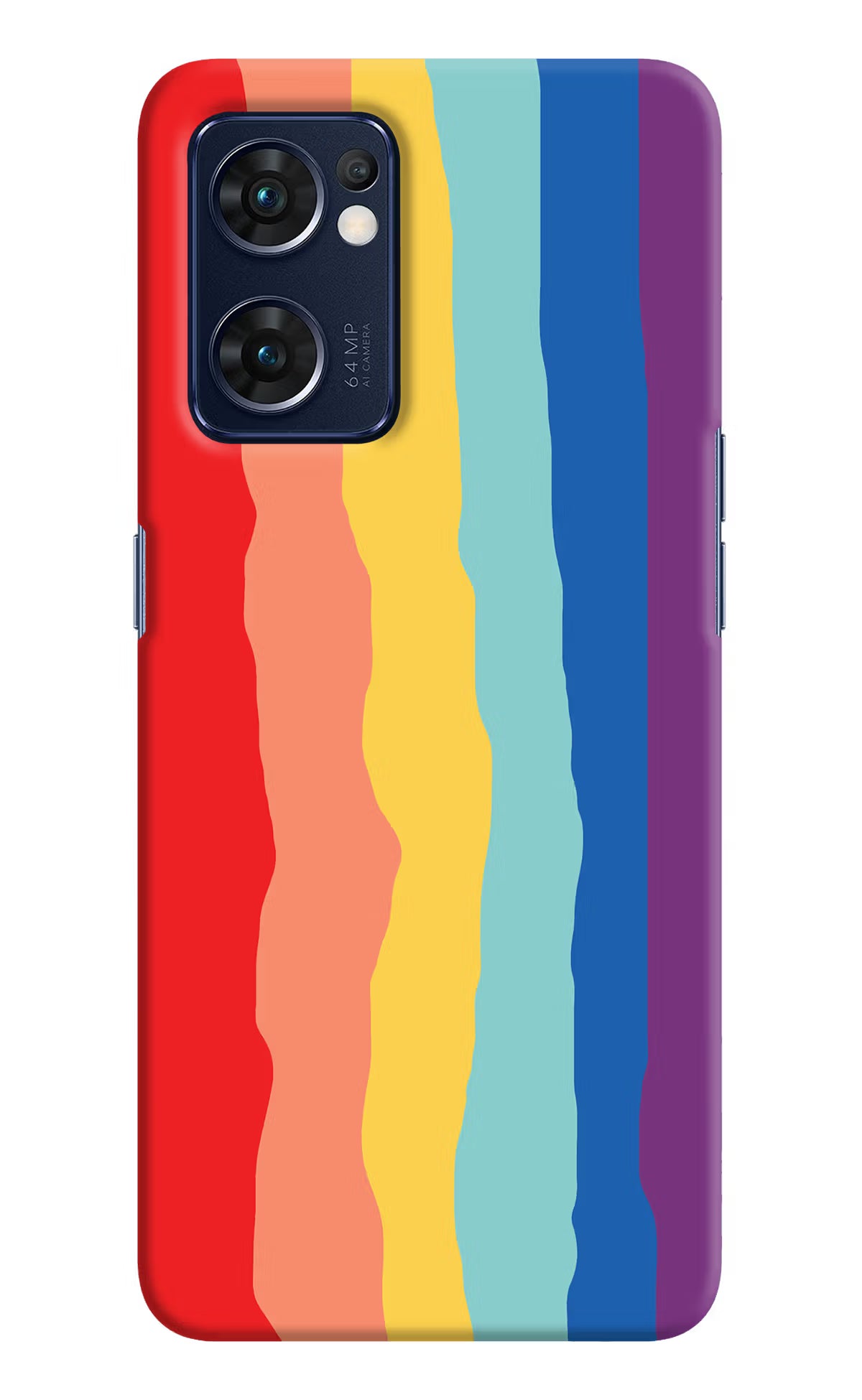 Rainbow Oppo Reno7 5G Hard Case Back Cover by Casekaro