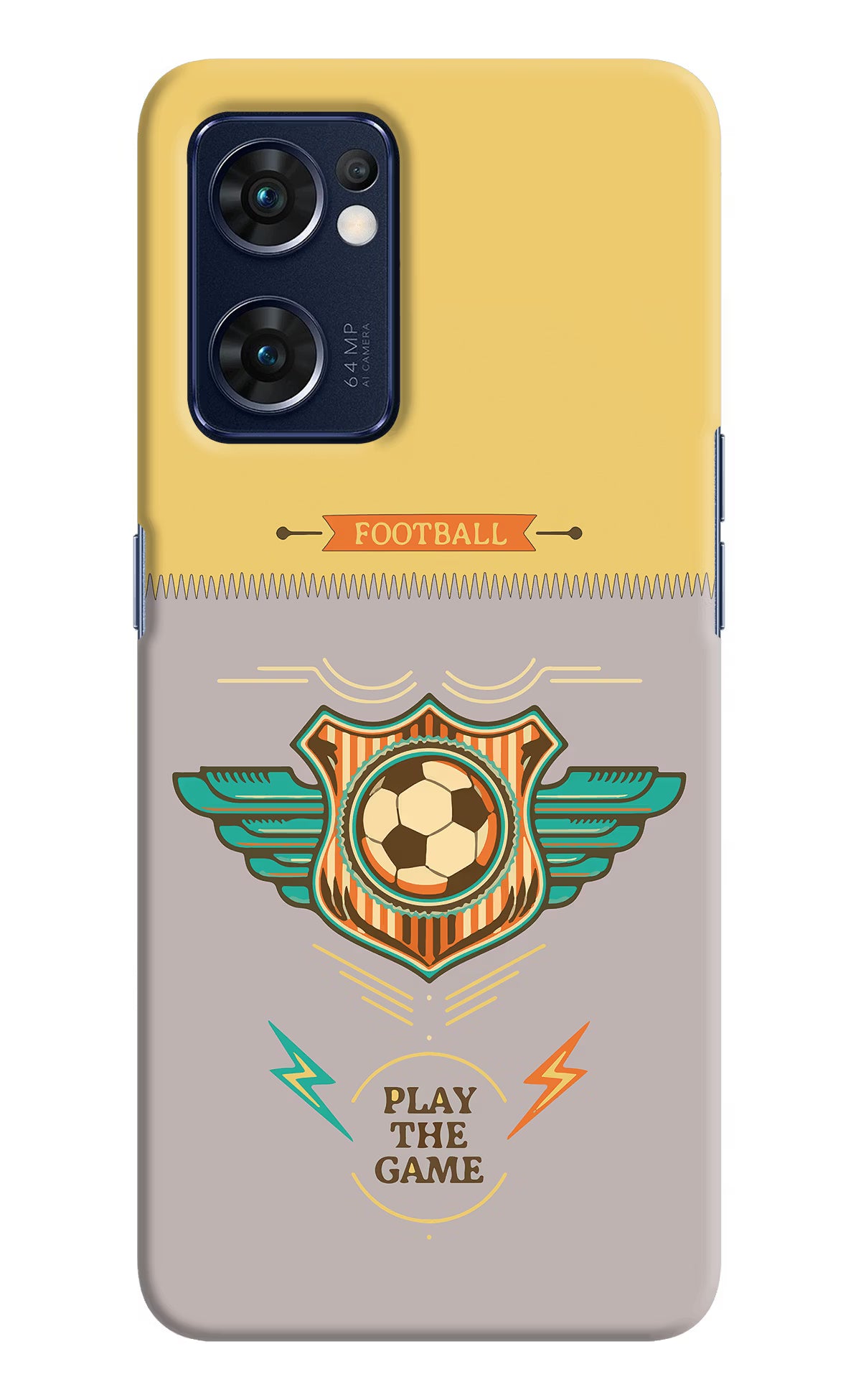 Football Oppo Reno7 5G Hard Case Back Cover by Casekaro