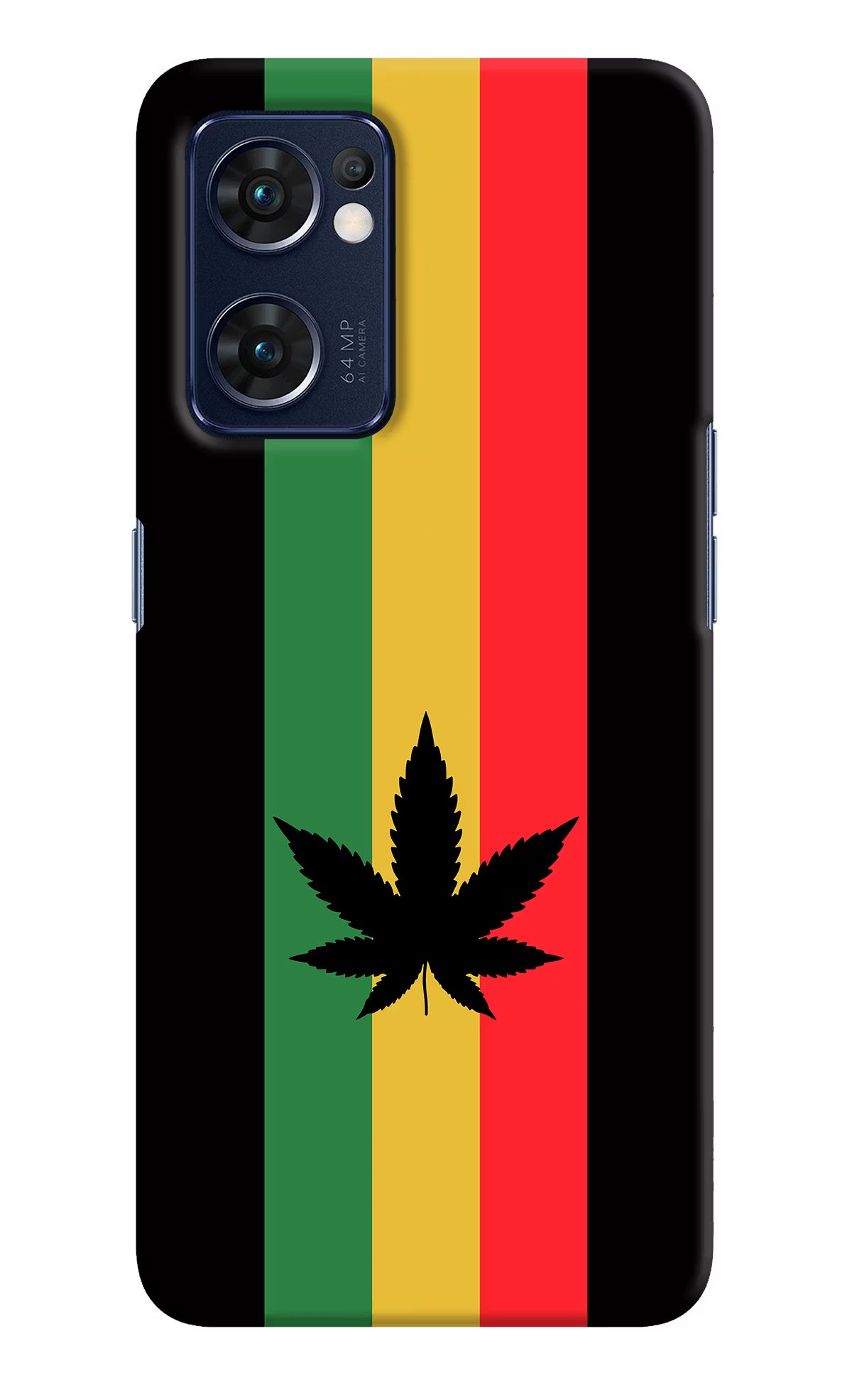 Weed Flag Oppo Reno7 5G Hard Case Back Cover by Casekaro