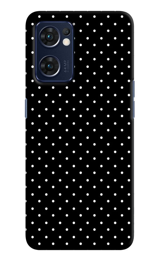 White Dots Oppo Reno7 5G Hard Case Back Cover by Casekaro
