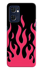 Fire Flames Oppo Reno7 5G Hard Case Back Cover by Casekaro