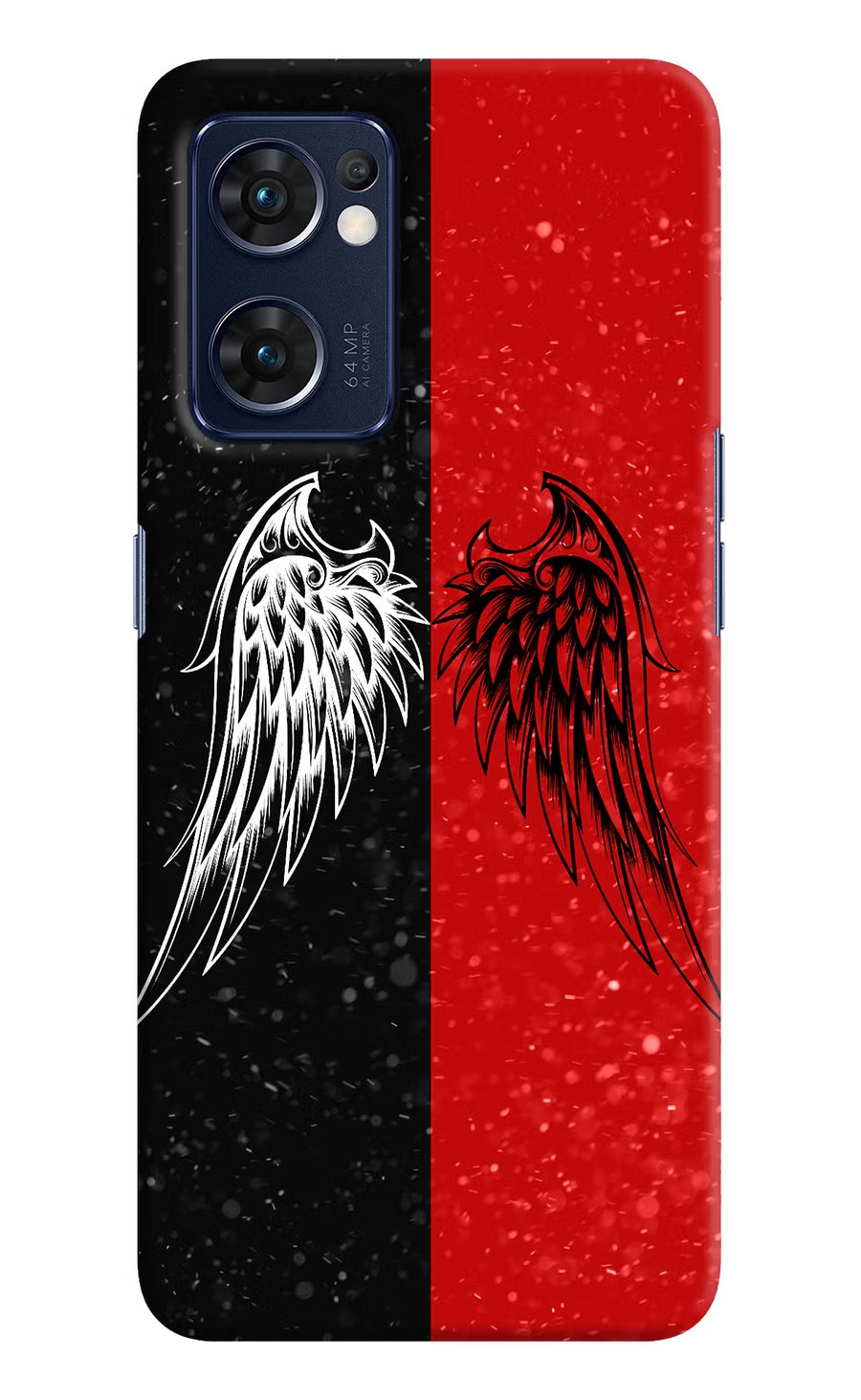 Wings Oppo Reno7 5G Back Cover, Hard case