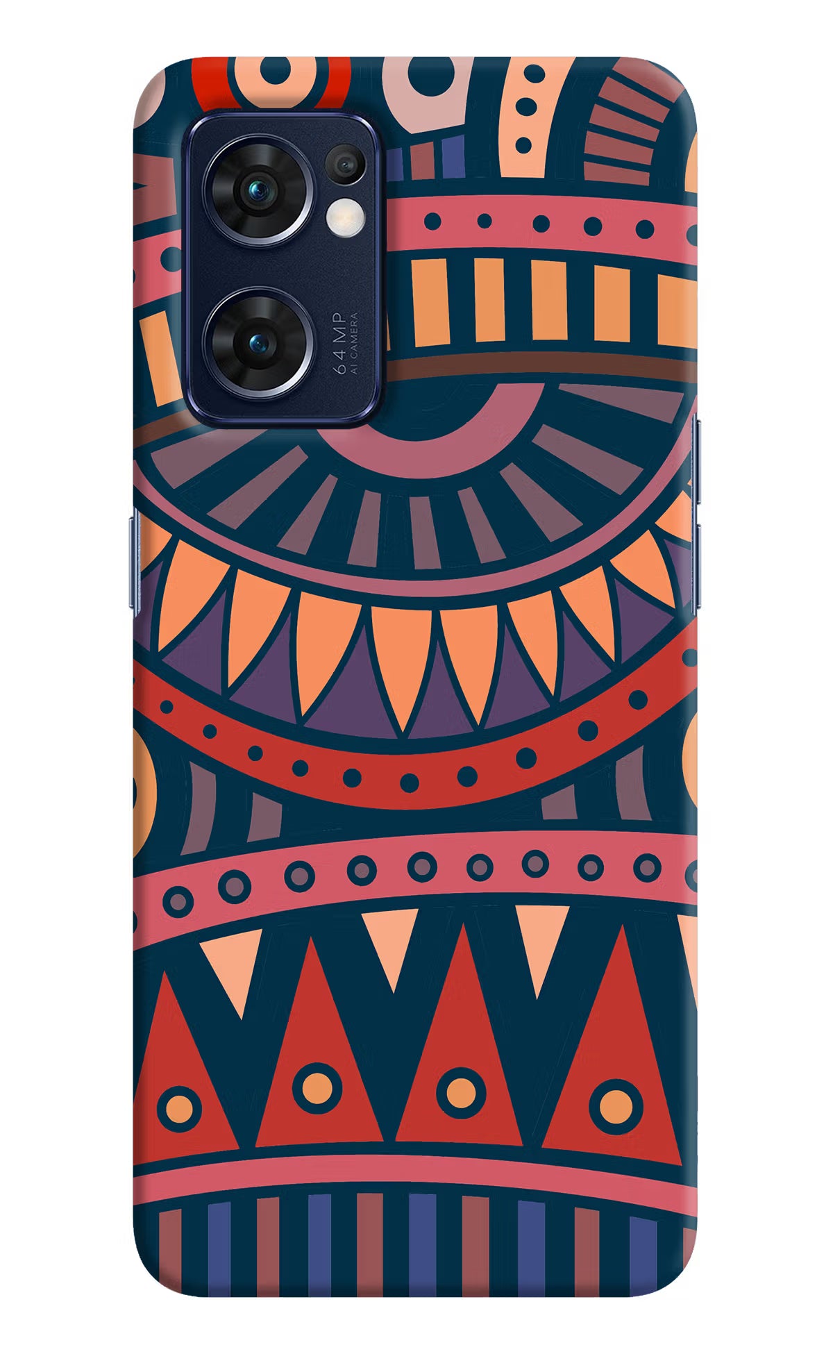 African Culture Design Oppo Reno7 5G Hard Case Back Cover by Casekaro