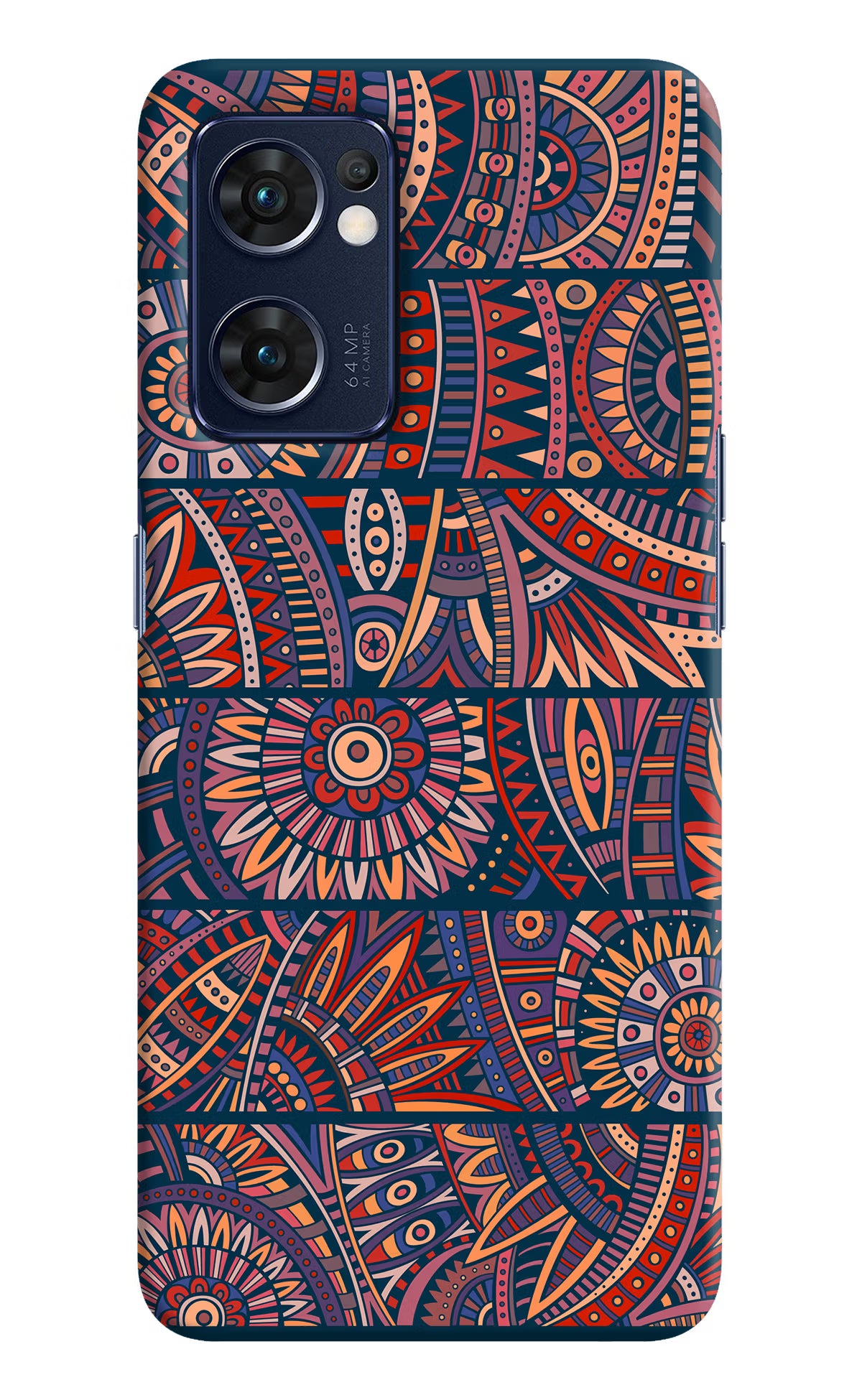 African Culture Design Oppo Reno7 5G Hard Case Back Cover by Casekaro
