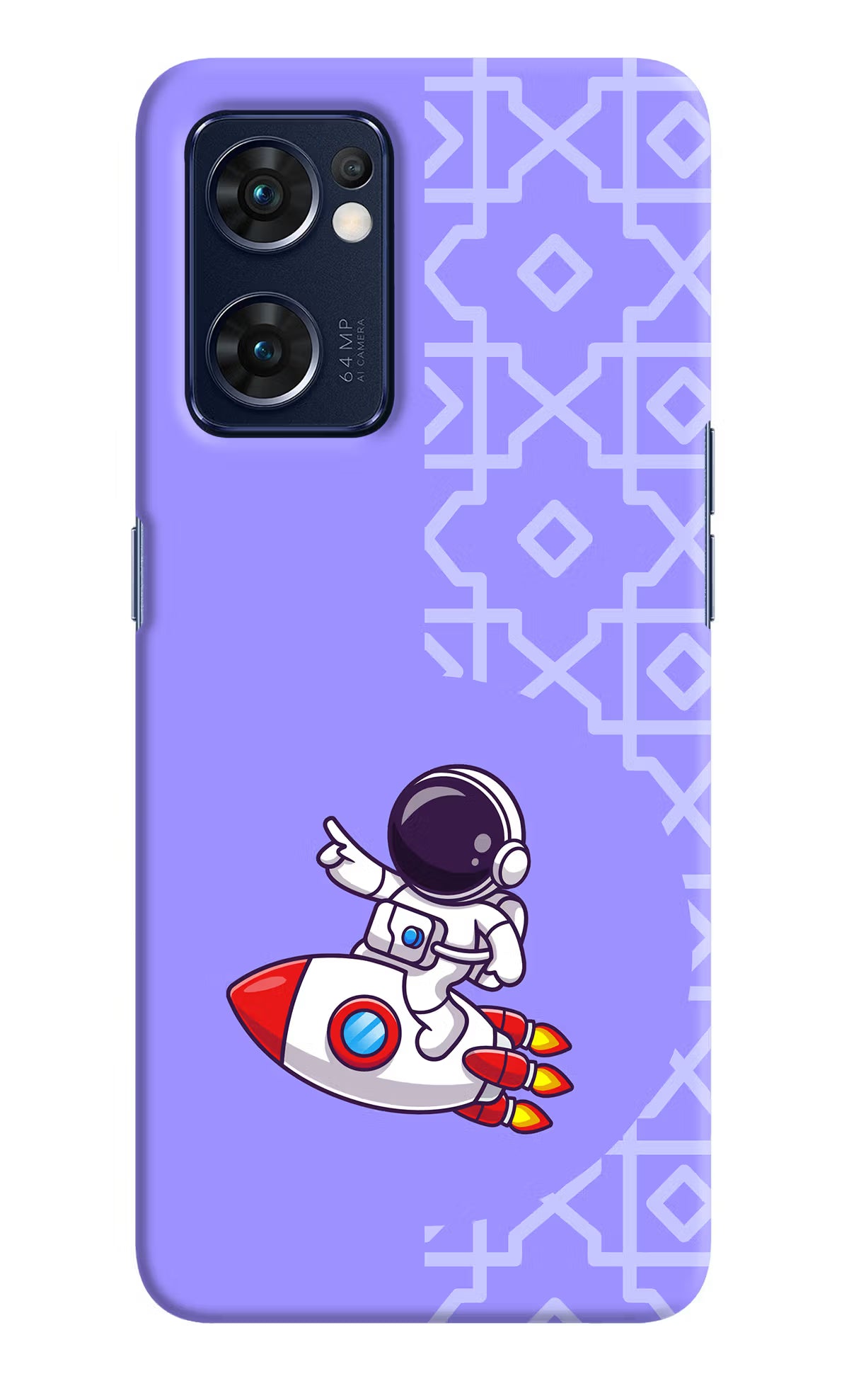 Cute Astronaut Oppo Reno7 5G Hard Case Back Cover by Casekaro