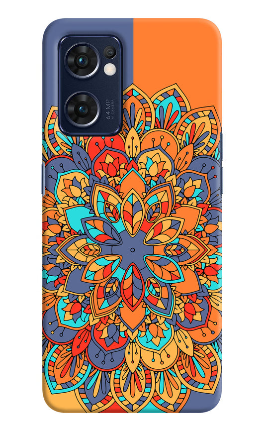 Color Mandala Oppo Reno7 5G Hard Case Back Cover by Casekaro