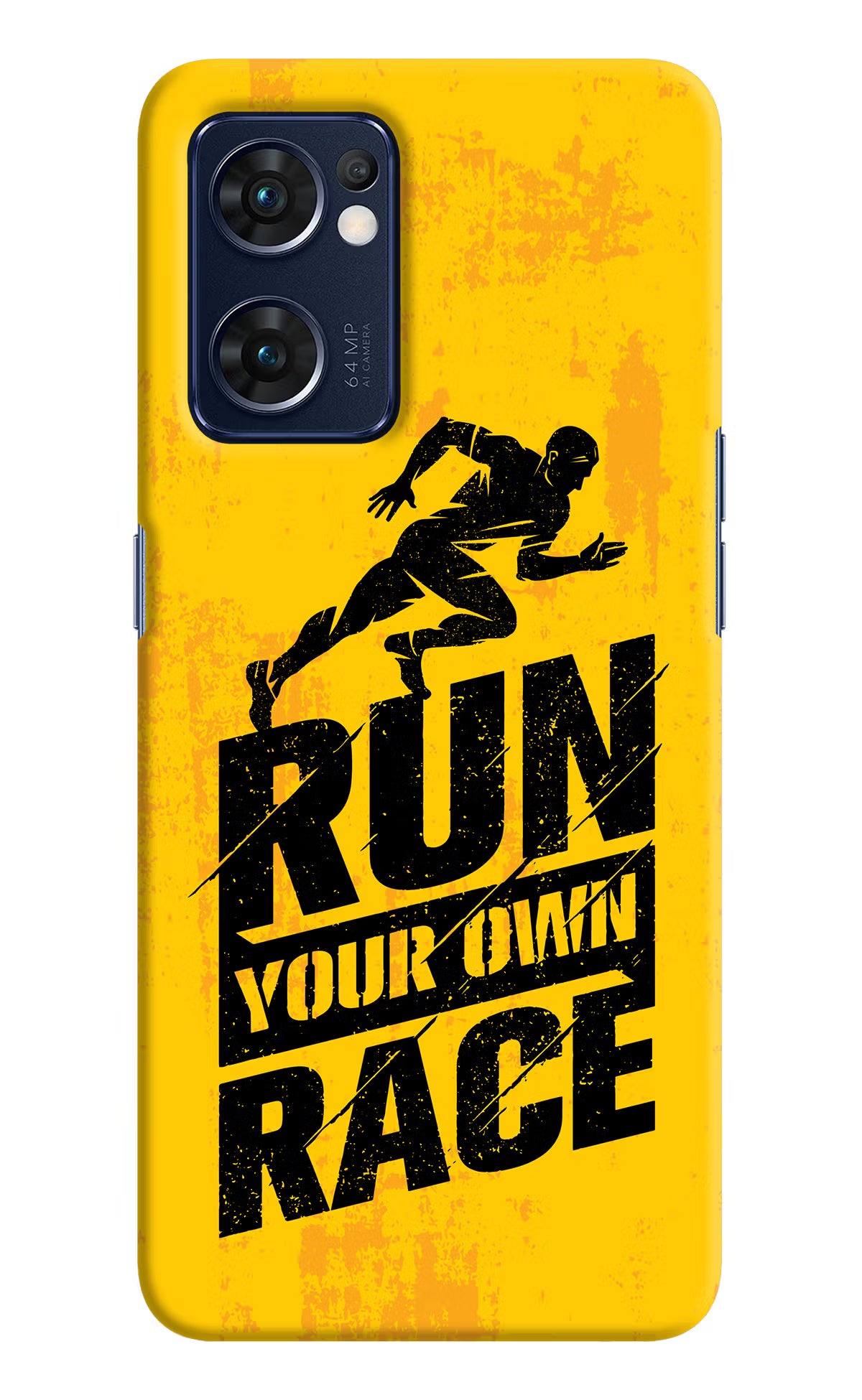 Run Your Own Race Oppo Reno7 5G Hard Case Back Cover by Casekaro