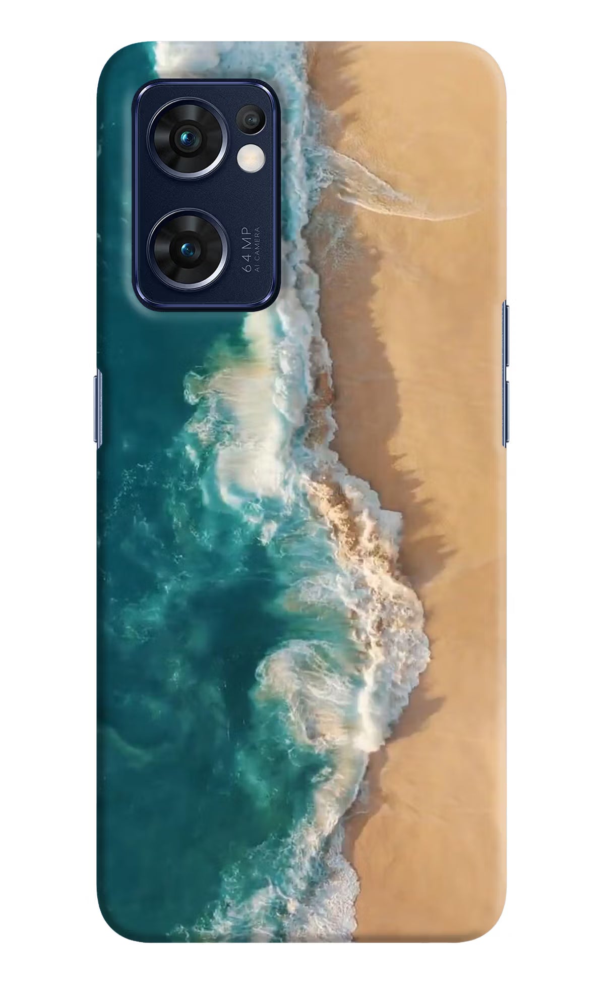Ocean Beach Oppo Reno7 5G Hard Case Back Cover by Casekaro