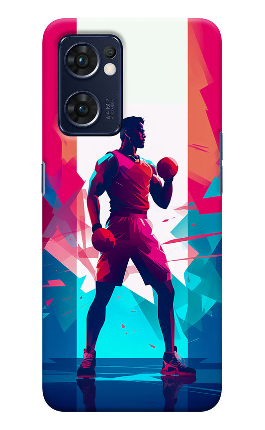 Champion Fighter (AI Generated) Oppo Reno7 5G Back Cover