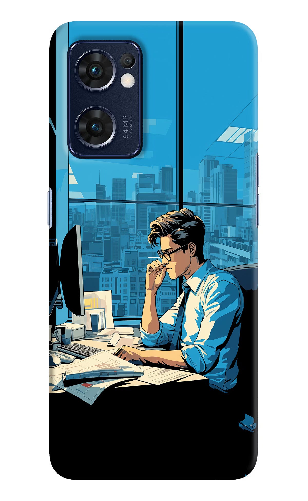 Focused Hustler (AI Generated) Oppo Reno7 5G Hard Case Back Cover by Casekaro