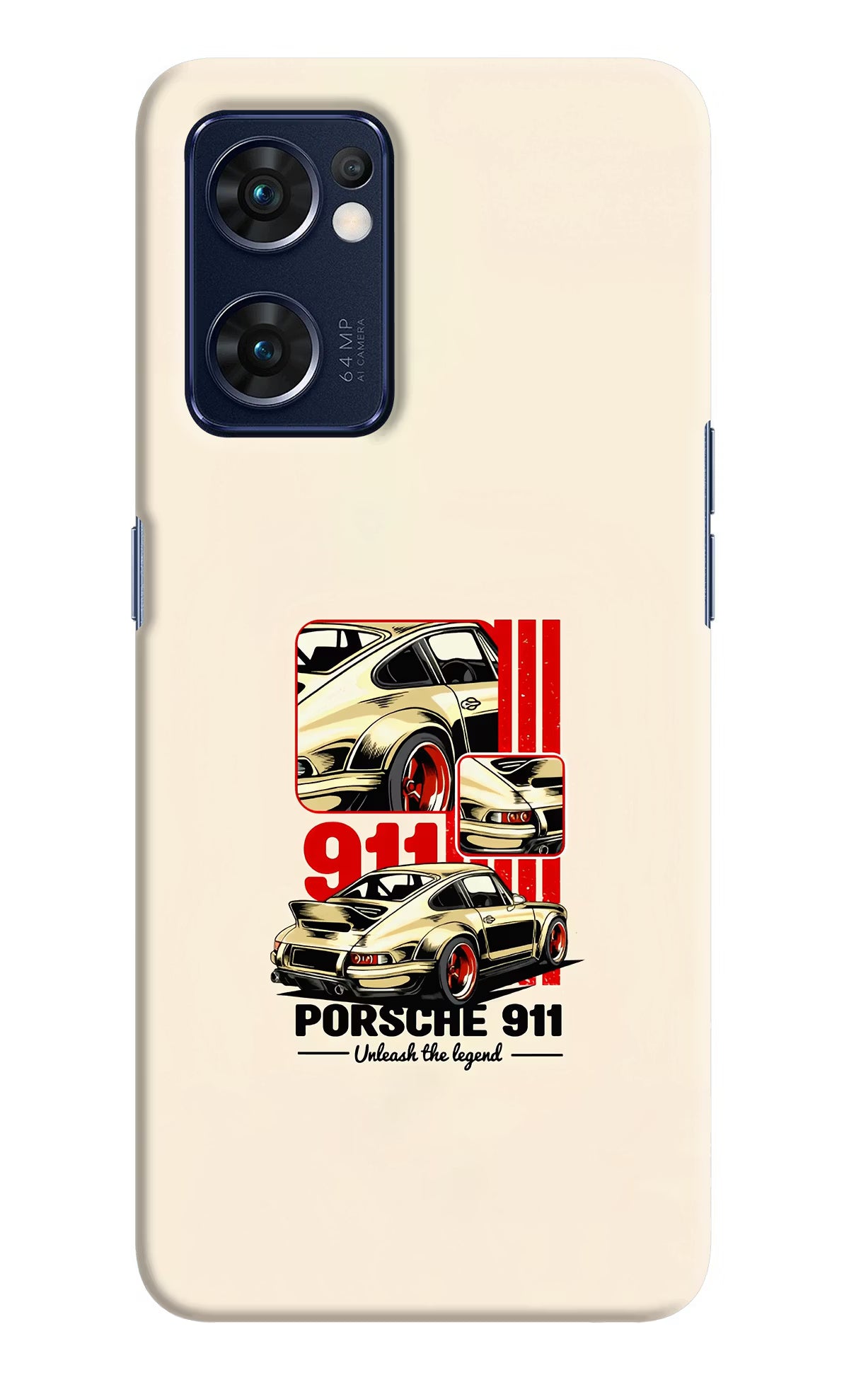 Classic Porsche 911 Oppo Reno7 5G Hard Case Back Cover by Casekaro