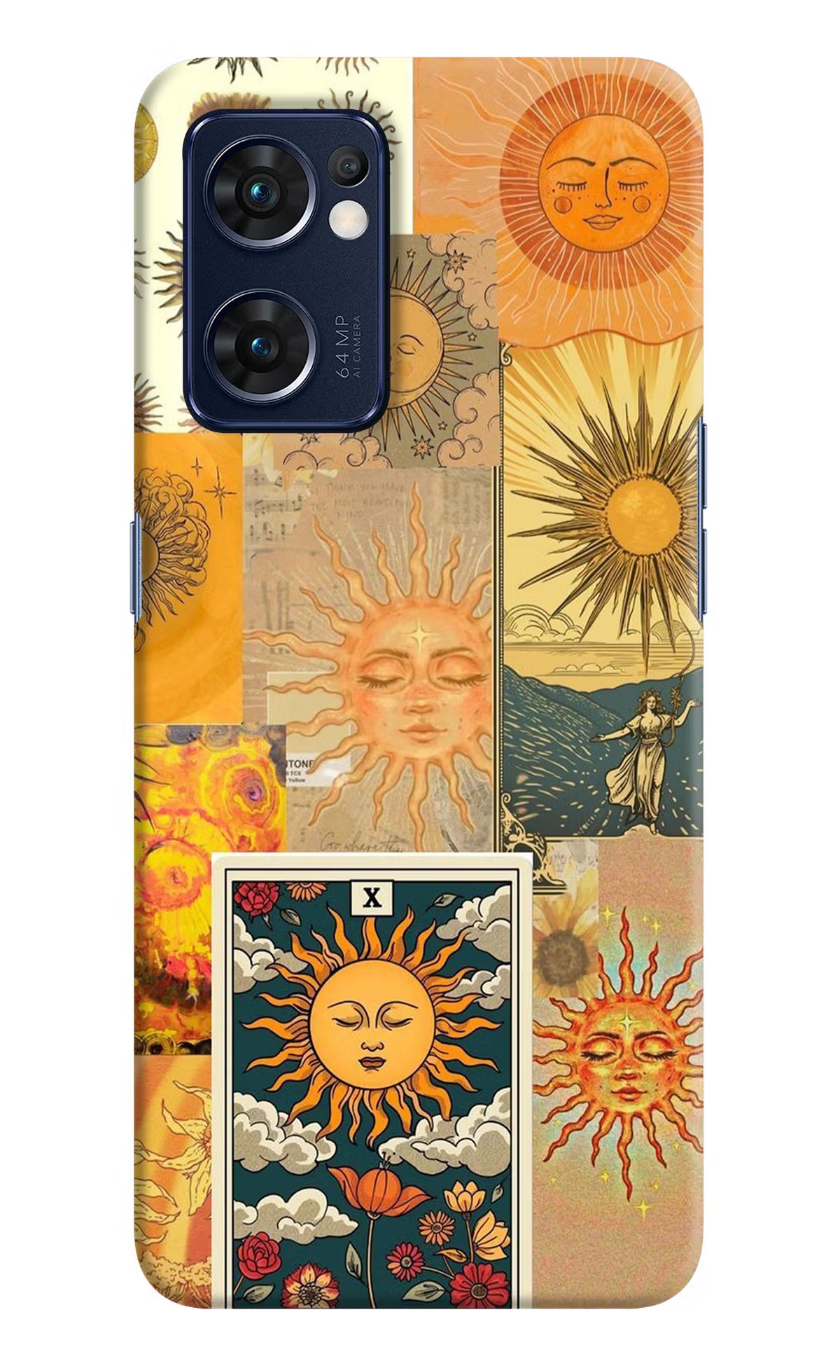 Sun Oppo Reno7 5G Hard Case Back Cover by Casekaro