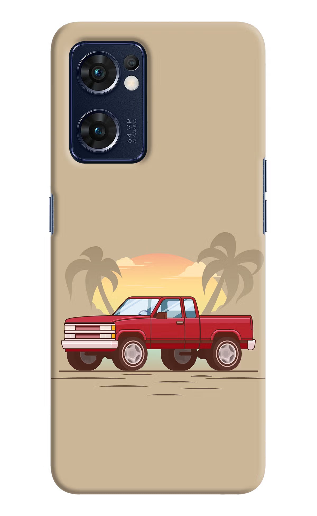 Desert Classic Drive Oppo Reno7 5G Hard Case Back Cover by Casekaro